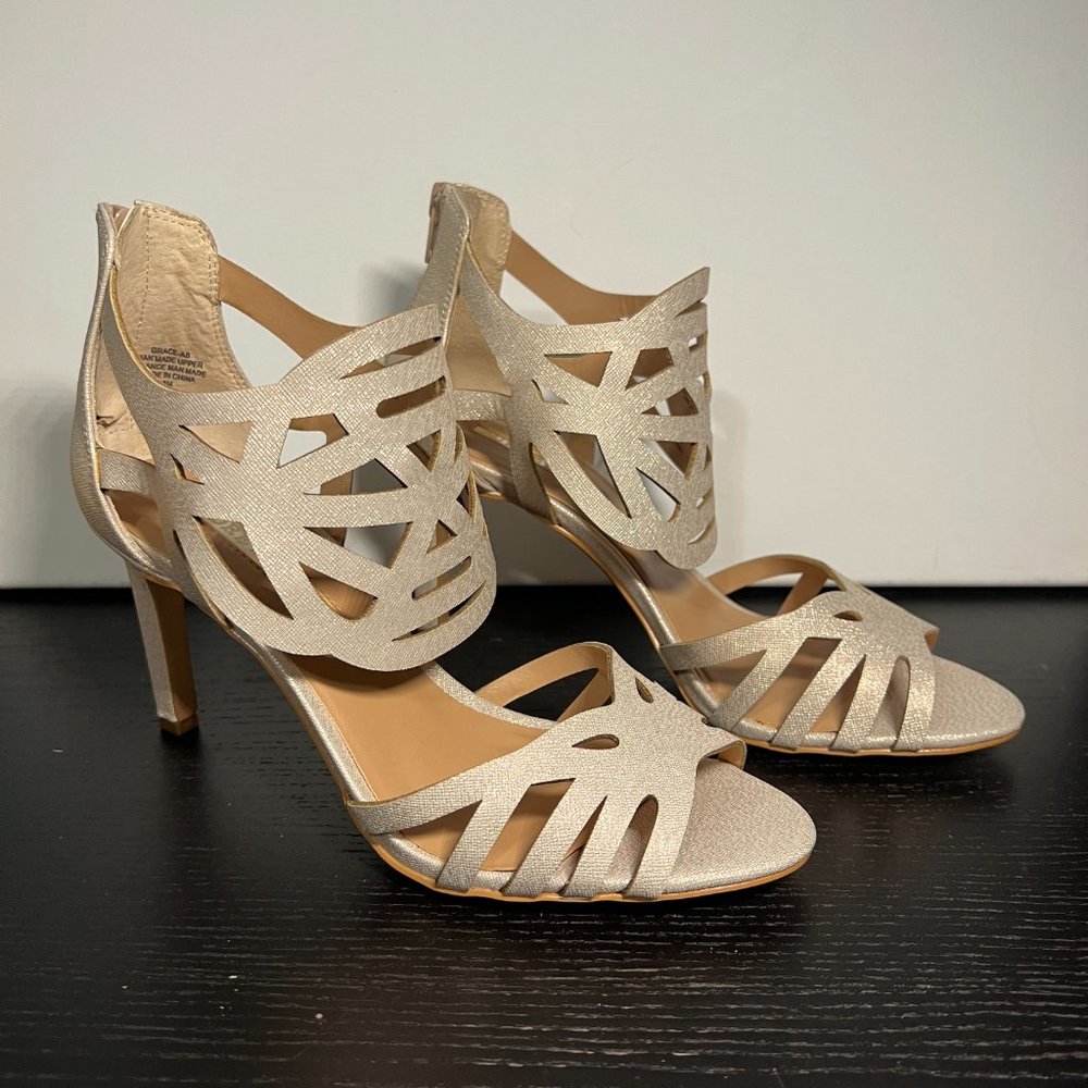 Pink Champagne Shimmery Gracie Heels - Picture 5 of 9
